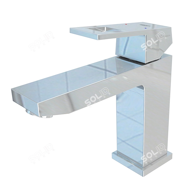 GROHE Eurocube Faucet Set: Stylish and Functional 3D model image 3