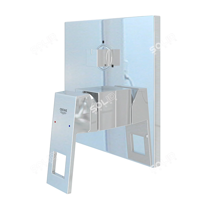 GROHE Eurocube Faucet Set: Stylish and Functional 3D model image 5