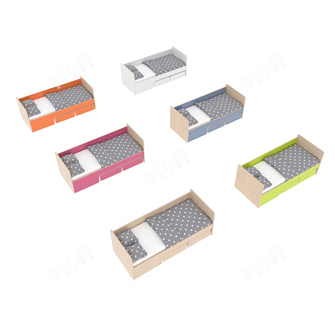 Modular Children's Bed - Legenda K40A 3D model image 3