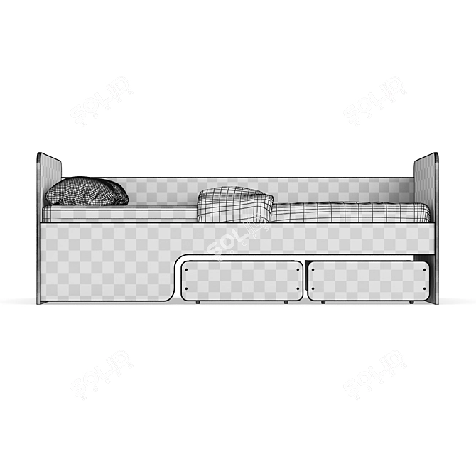 Modular Children's Bed - Legenda K40A 3D model image 4