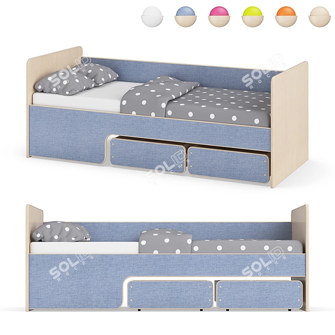 Modular Children's Bed - Legenda K40A 3D model image 6