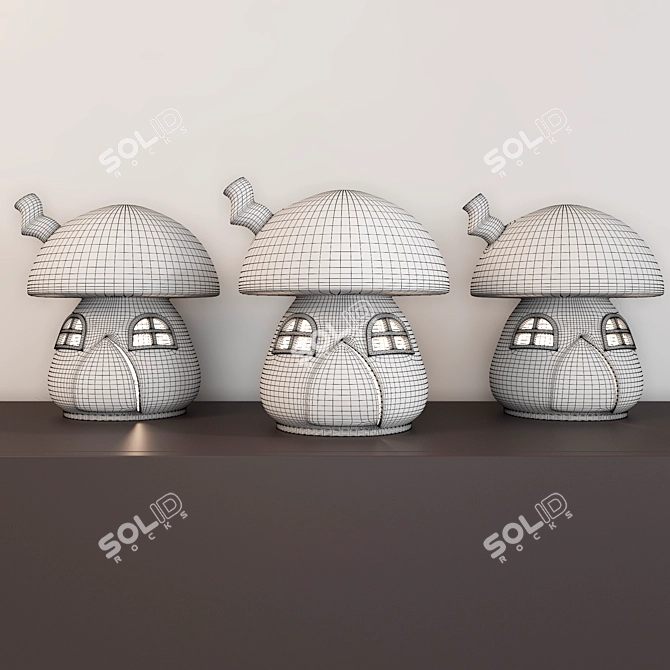 Enchanting Fairy House Night Lamp 3D model image 3