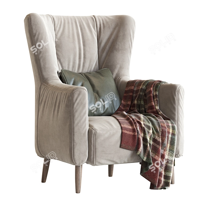 Modern Armchair for Relaxation 3D model image 1