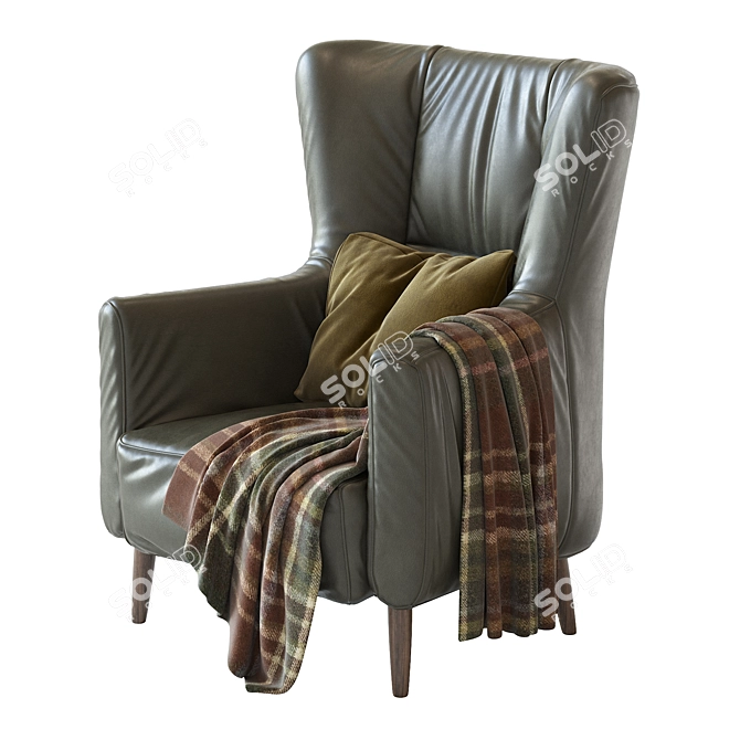 Modern Armchair for Relaxation 3D model image 4