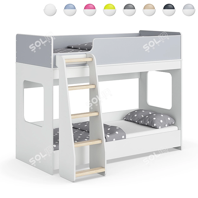 Legenda K42D + LP42A Modular Children's Bed 3D model image 6