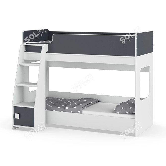 Legenda Modular Loft Bed Set 3D model image 2