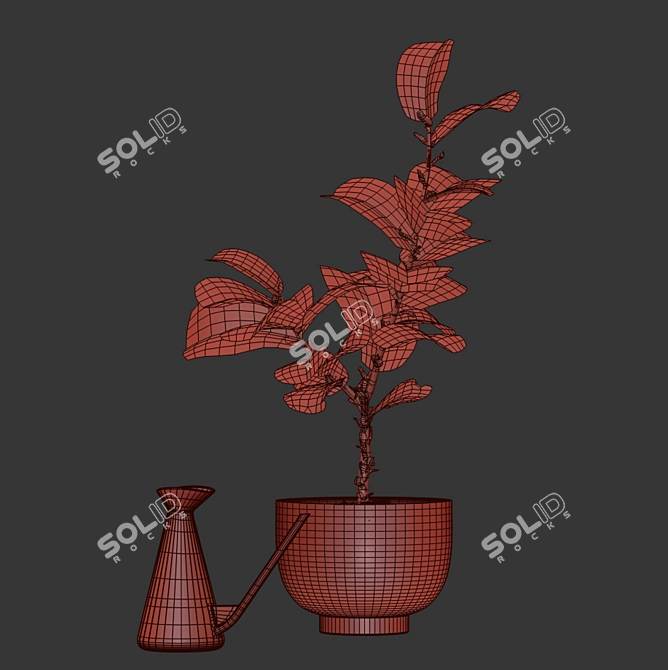 Lush Fiddle-Leaf Fig Tree 3D Model 3D model image 4