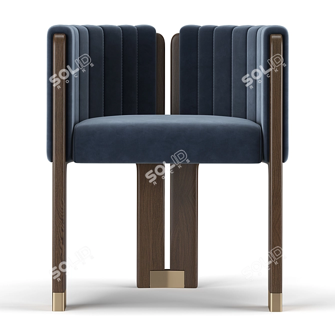 Elegant Crawford Dining Chair 3D model image 3