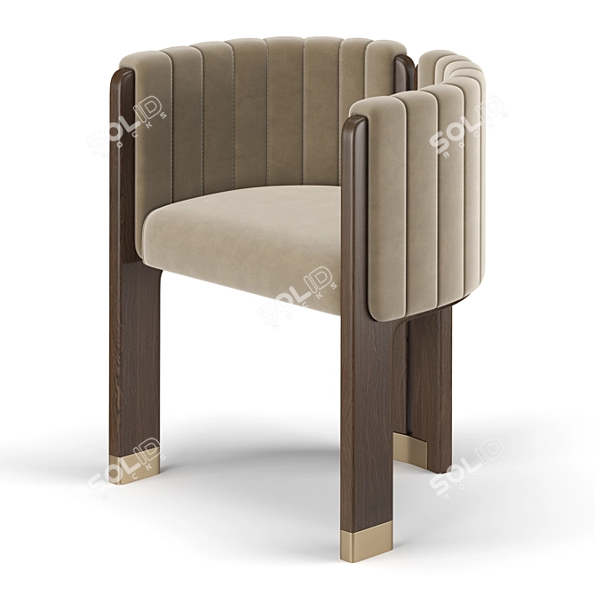 Elegant Crawford Dining Chair 3D model image 4