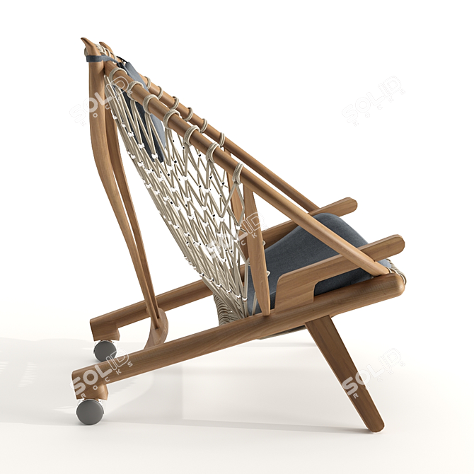 Hoop Chair by Hans Wegner  Modern and Elegant 3D model image 4