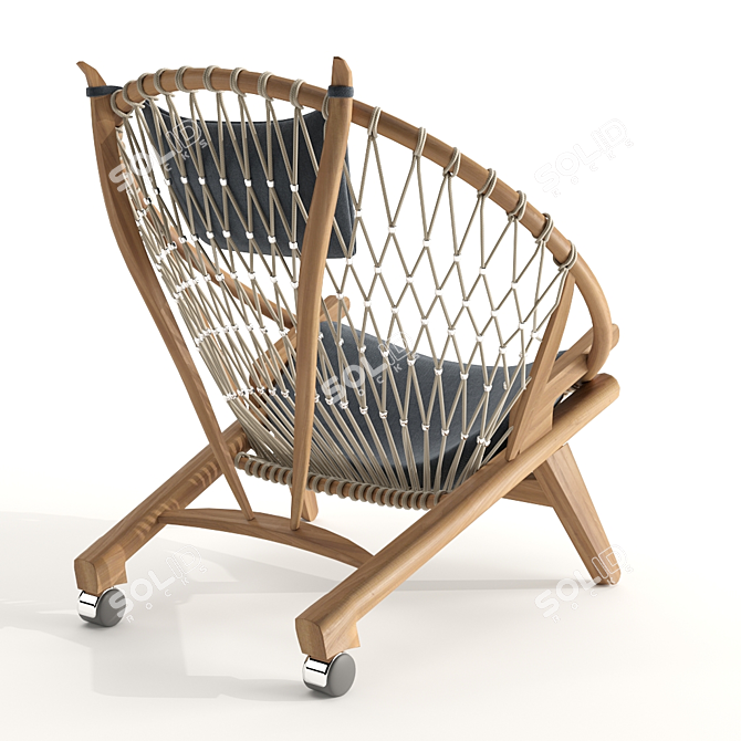 Hoop Chair by Hans Wegner  Modern and Elegant 3D model image 5