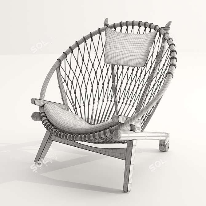 Hoop Chair by Hans Wegner  Modern and Elegant 3D model image 6