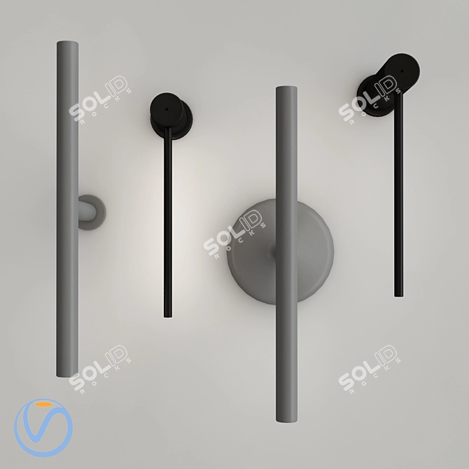 Sleek Wall Lights: Colibri and Mosca 3D model image 1