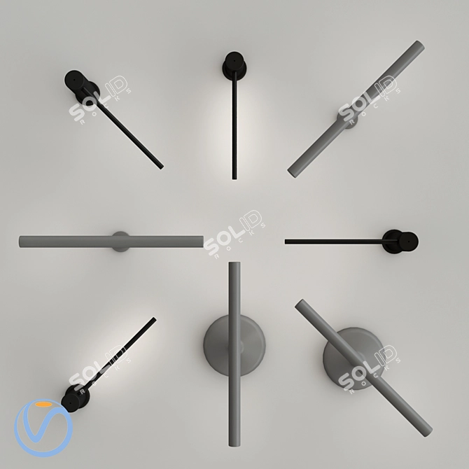 Sleek Wall Lights: Colibri and Mosca 3D model image 2