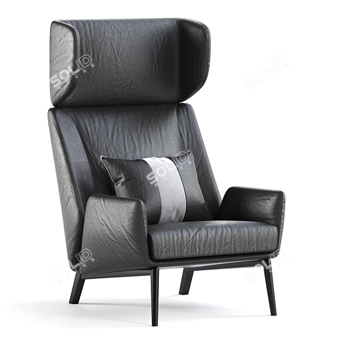 Elegant Hermann Armchair: Modern Design 3D model image 1