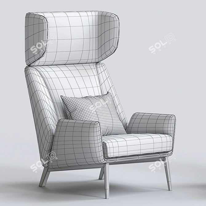 Elegant Hermann Armchair: Modern Design 3D model image 5