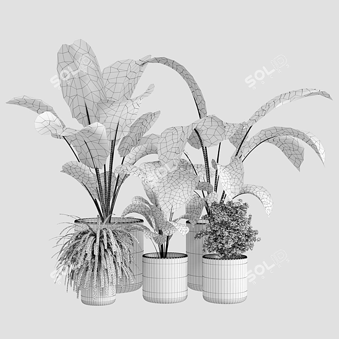 Greenery Delight: Indoor Plant 09 3D model image 3