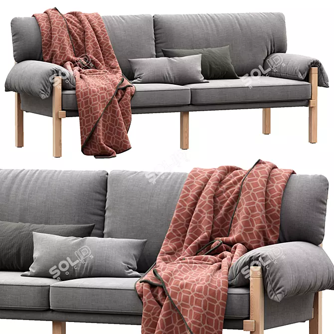 Stylish Lita Sofa: Urban Outfitters' Luxury Comfort 3D model image 1