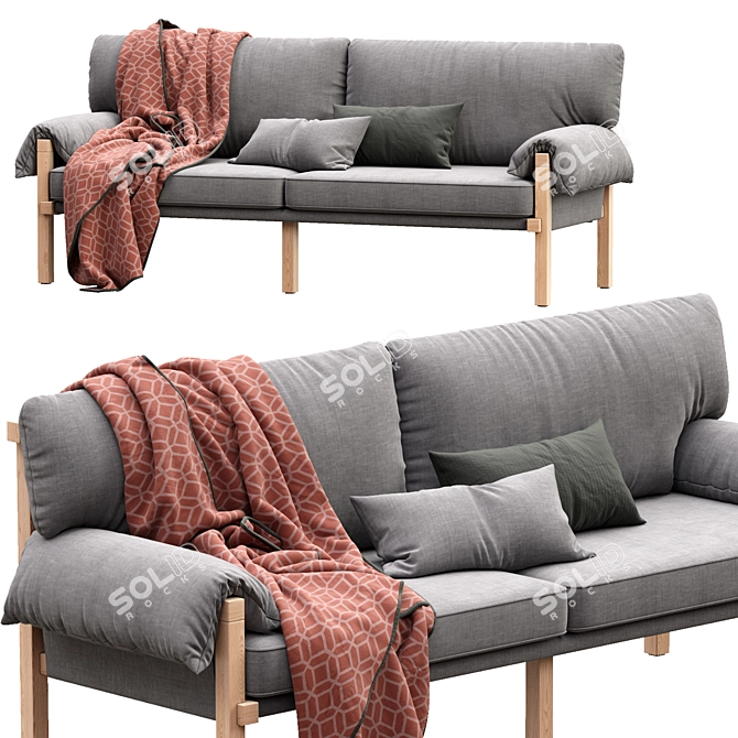 Stylish Lita Sofa: Urban Outfitters' Luxury Comfort 3D model image 3