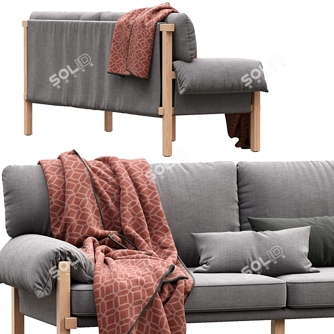 Stylish Lita Sofa: Urban Outfitters' Luxury Comfort 3D model image 4