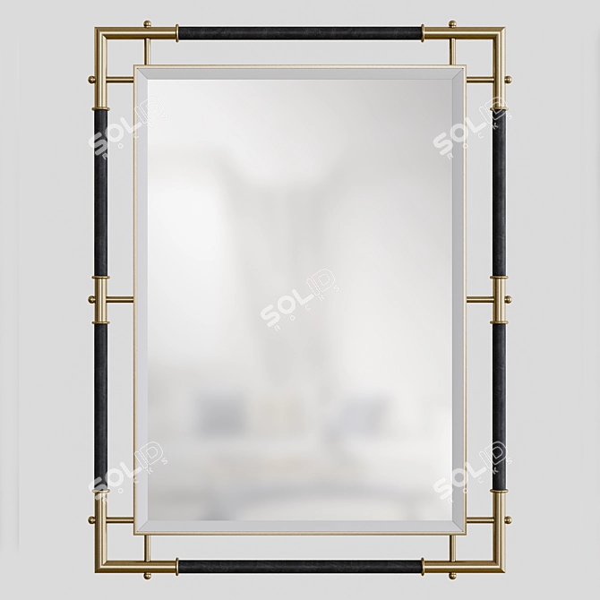 Atlanta Brass Mirror 3D model image 1