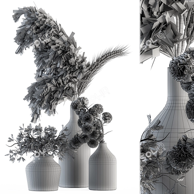 Nature's Essence - Dried Plant Set 3D model image 5