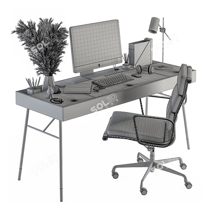 ErgoFit Workstation: Simplify Your Office 3D model image 5