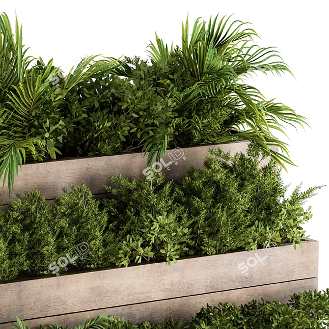 EcoWood Outdoor Plant Box Set 3D model image 3