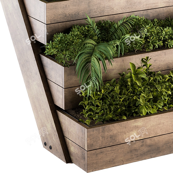 EcoWood Outdoor Plant Box Set 3D model image 4