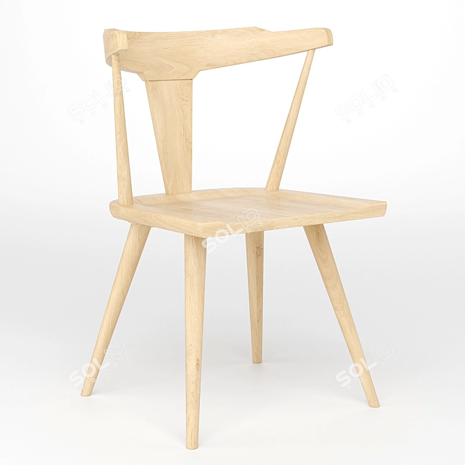 Modern Ruthie Dining Chair 3D model image 2