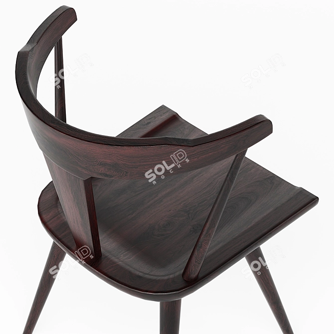 Modern Ruthie Dining Chair 3D model image 3