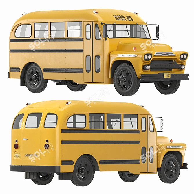 Chevrolet Viking School Bus: Spacious & Reliable 3D model image 1