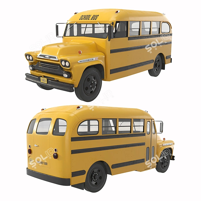 Chevrolet Viking School Bus: Spacious & Reliable 3D model image 3