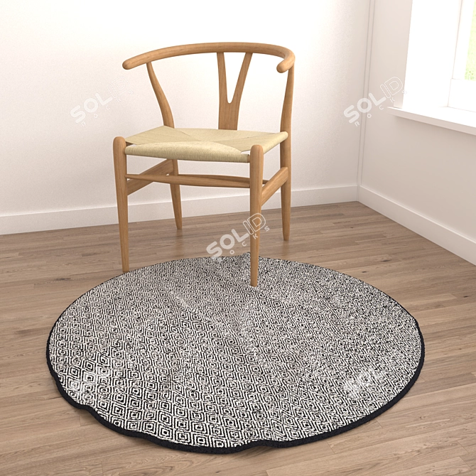 Versatile Round Carpets Set 3D model image 4