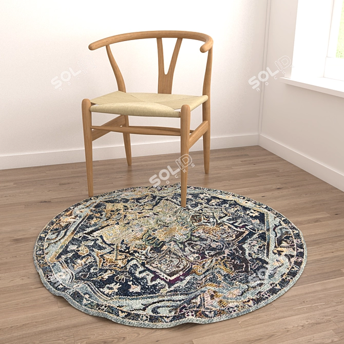 Round Carpets Set: Dynamic Variety 3D model image 4