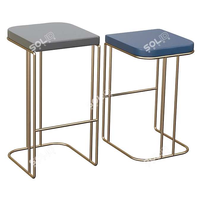 Sedis Stool: Low, Bar, High 3D model image 1