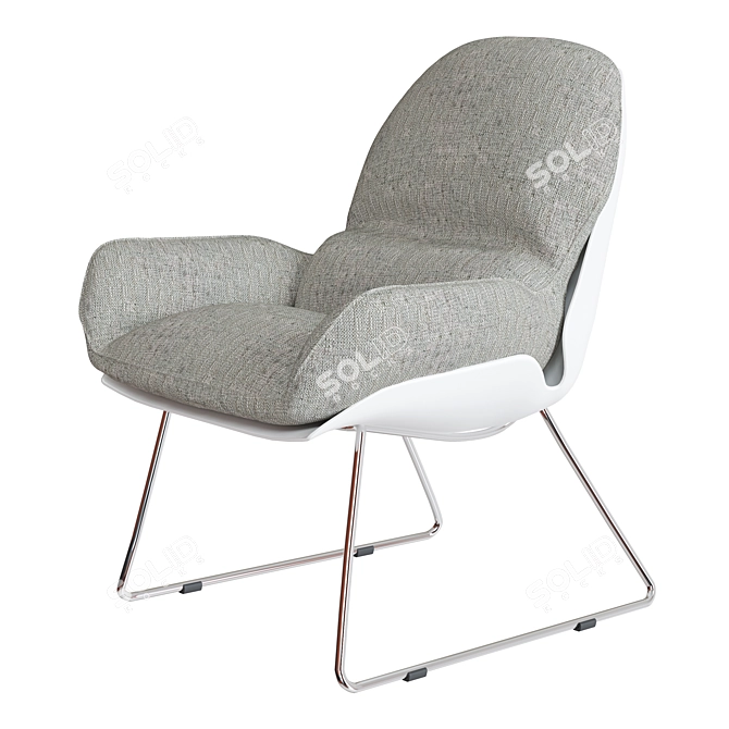 Modern Comfort Armchair 3D model image 2