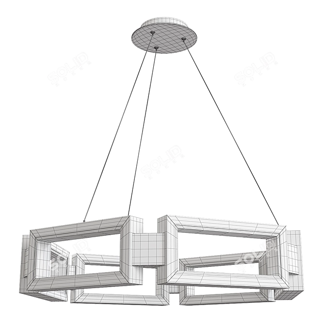 Mies Modern Chandelier: Timeless Elegance 3D model image 2