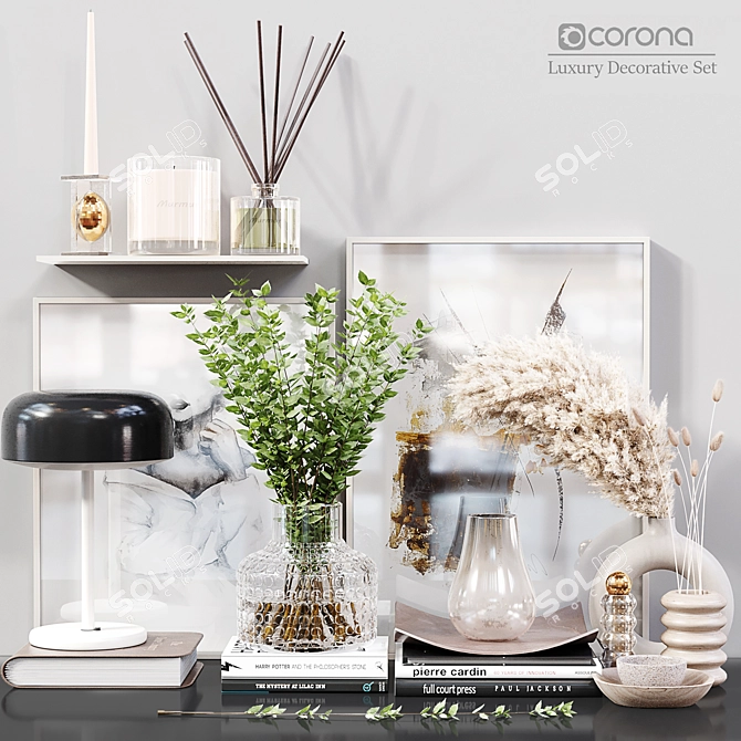 Elegant Home Decor Set 3D model image 2