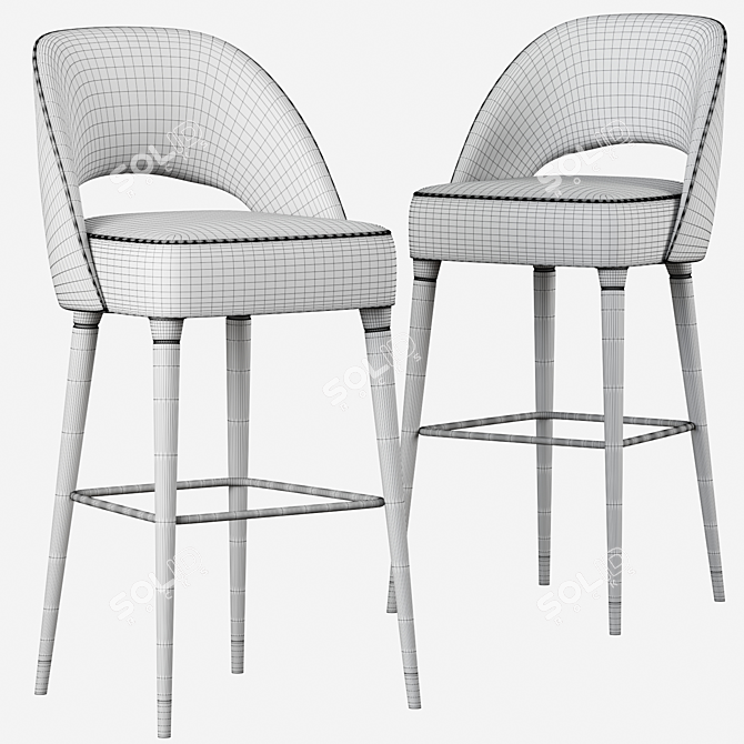 Collins Bar Chair: Stylish and Sleek Seating Solution 3D model image 4