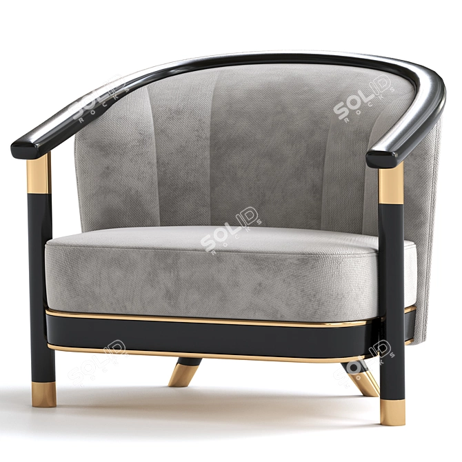 Strassbourg Luxe Armchair 3D model image 2