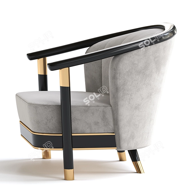 Strassbourg Luxe Armchair 3D model image 3