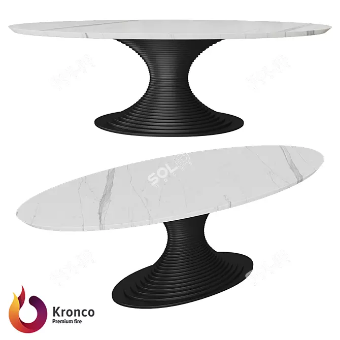 Title: Levinson Round - Kronco Dining Table 3D model image 1