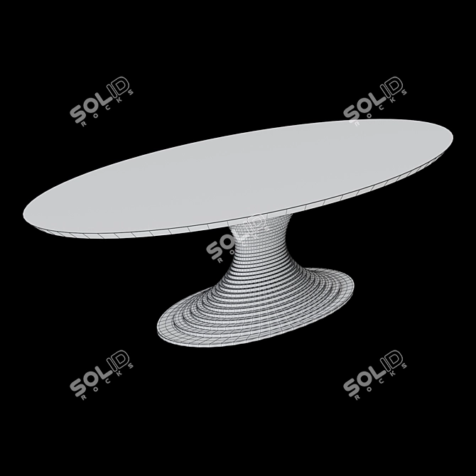 Title: Levinson Round - Kronco Dining Table 3D model image 2