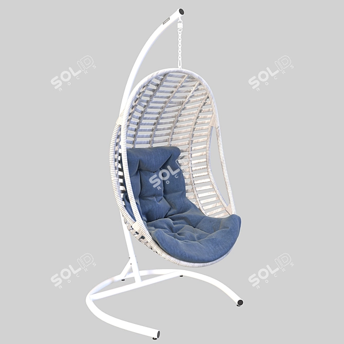 Eco-Rattan OM Hanging Chair 3D model image 4