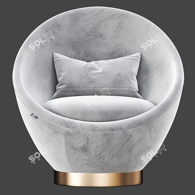 AGGI Armchair: Contemporary Elegance 3D model image 3