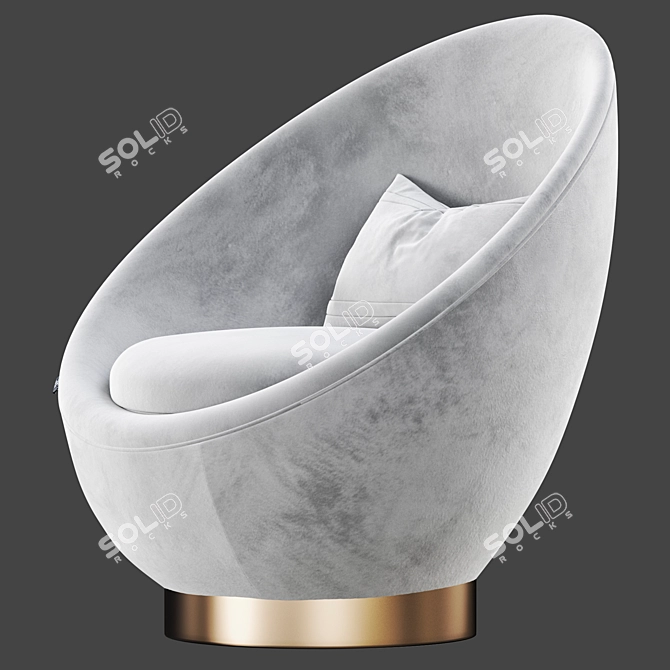 AGGI Armchair: Contemporary Elegance 3D model image 4