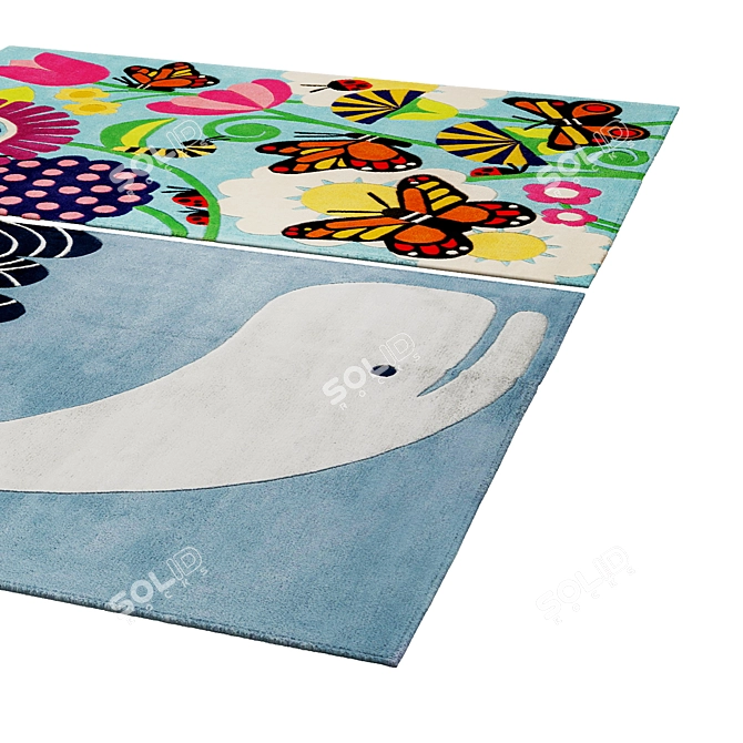 Polys: 3 888, Vets: 4 004 | Unique Durable Rug 3D model image 2