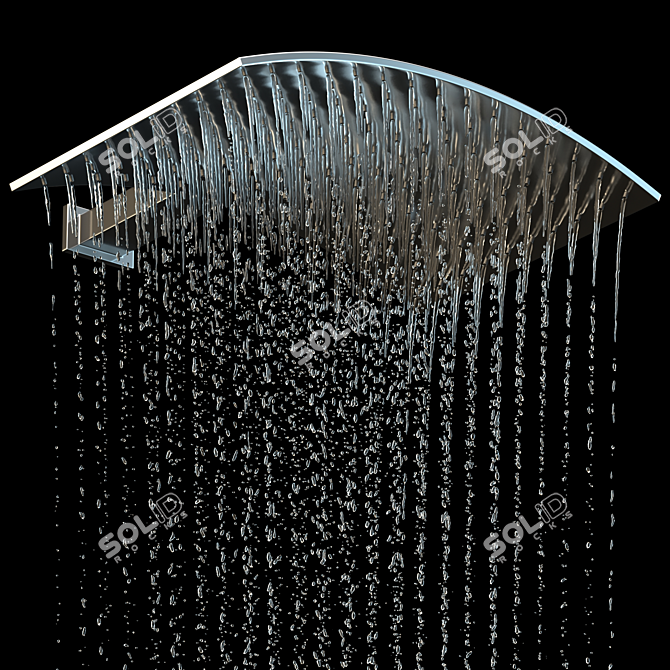 Eco-Friendly Double Walk Rain Shower 3D model image 2