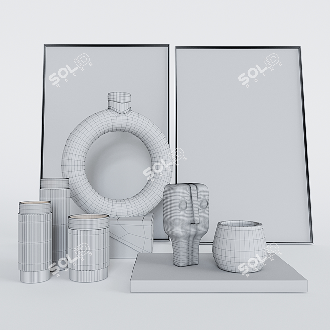 3D Interior Decor Set 3D model image 7